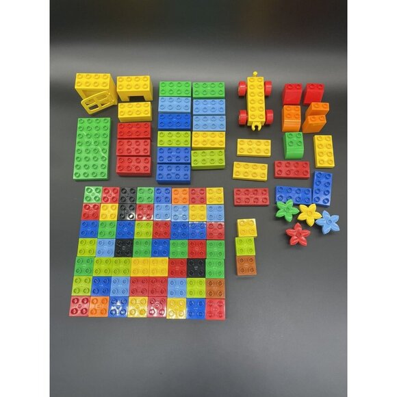 Lego Duplo Lot Toddler Blocks Mixed 95 Pieces Primary Bright Colors Learning Toy - Picture 1 of 10